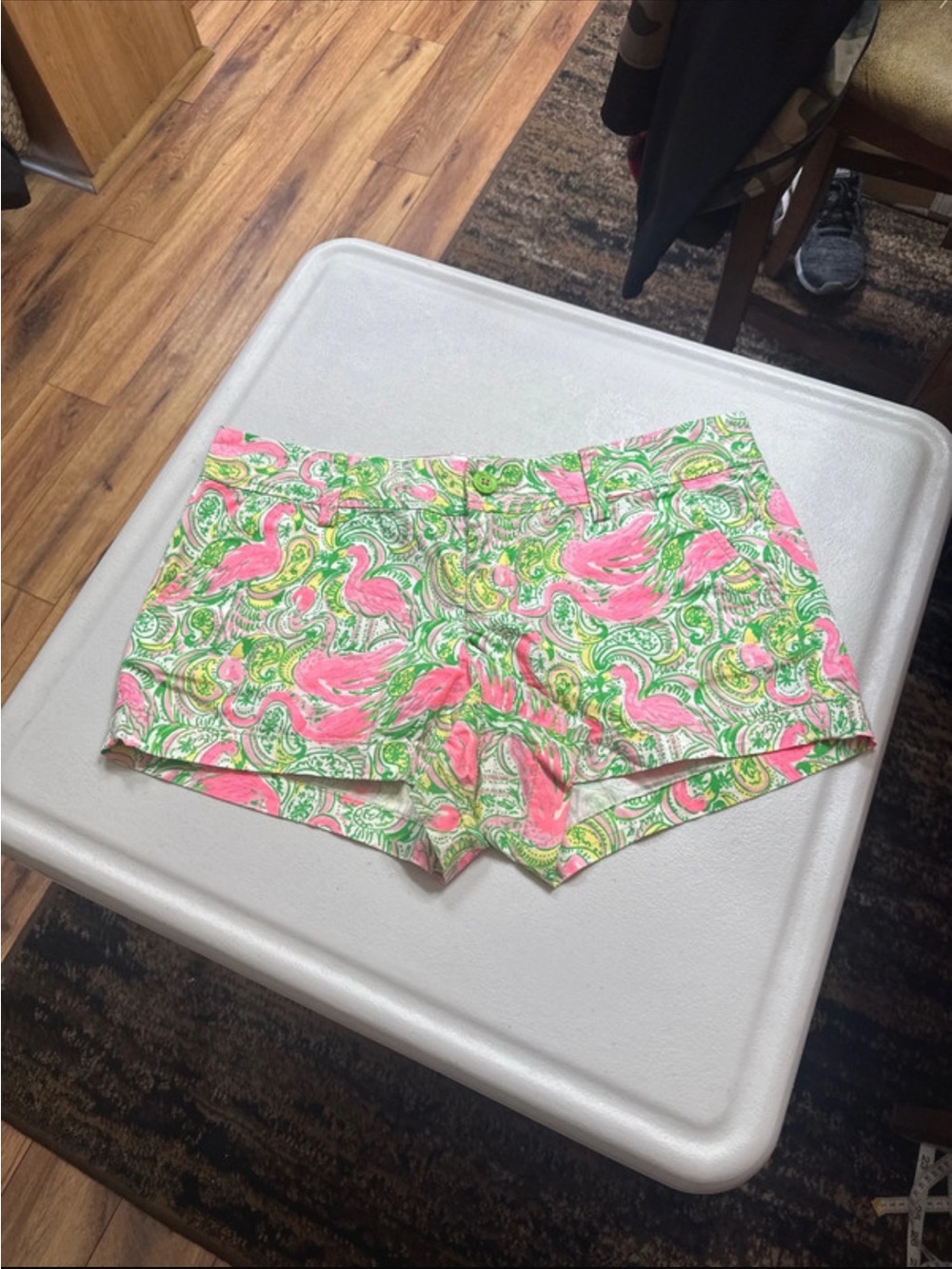 Lilly Pulitzer Pink & Green Flamingo Print Women’s Shorts